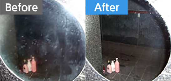 浴室鏡 Before After